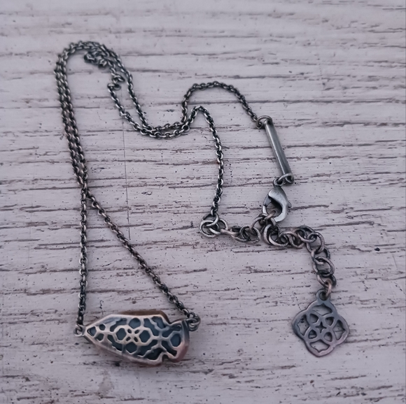 Kendra Scott Kasey Chocolate Druzy Arrowhead Necklace - Picture 9 of 11